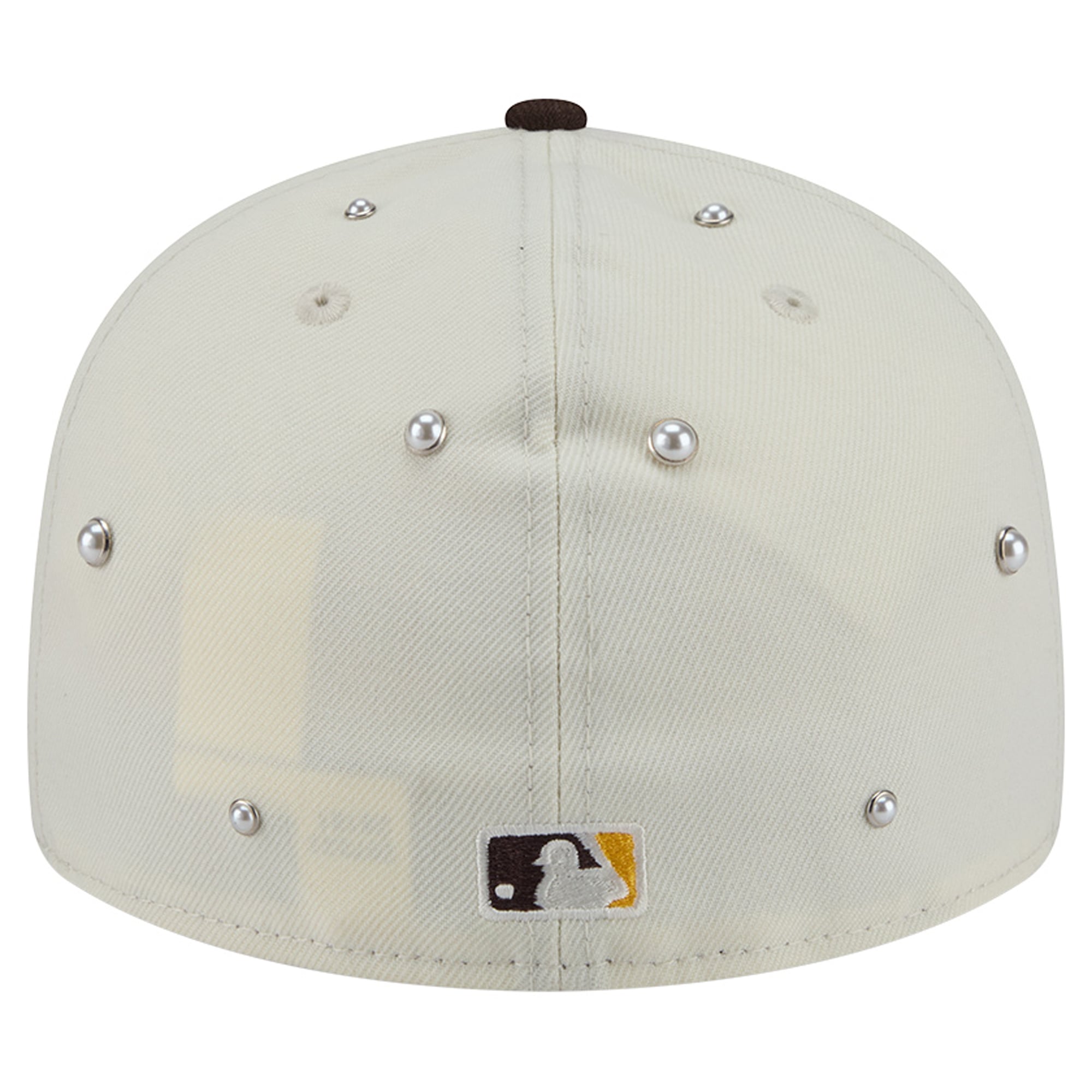 Men's New Era Cream/Dark Brown San Diego Padres Pearl Stud 59FIFTY Fitted Hat