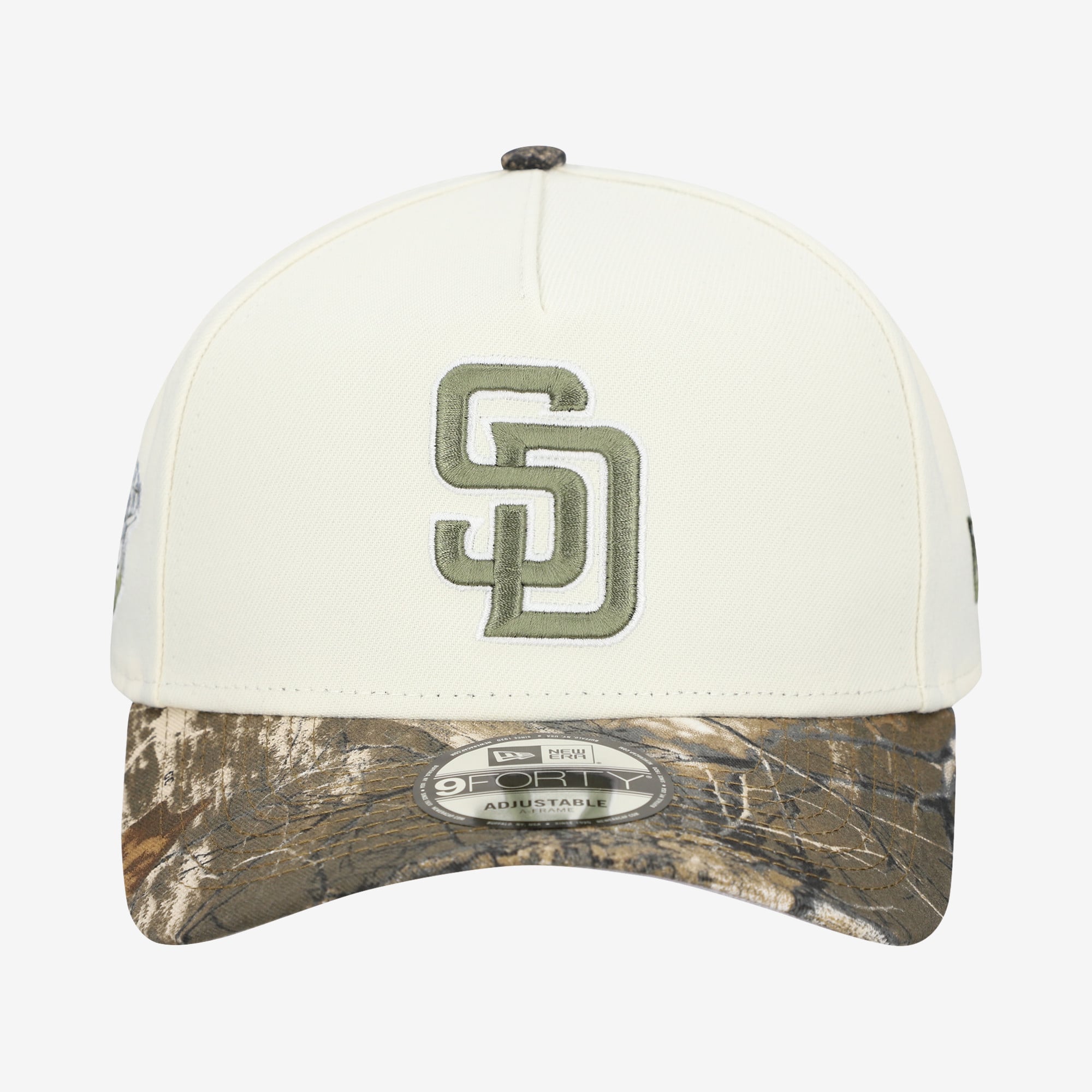 Men's New Era Cream/Realtree Camo San Diego Padres 9FORTY A-Frame Adjustable Hat