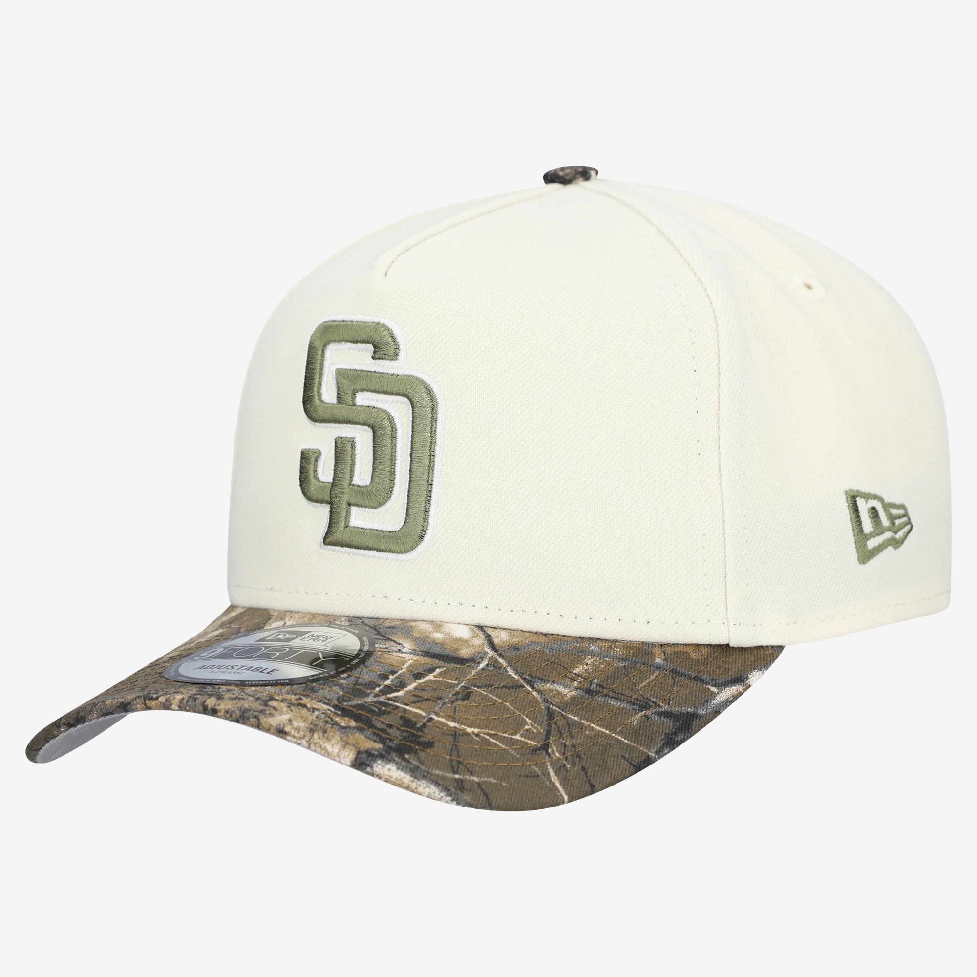 Men's New Era Cream/Realtree Camo San Diego Padres 9FORTY A-Frame Adjustable Hat