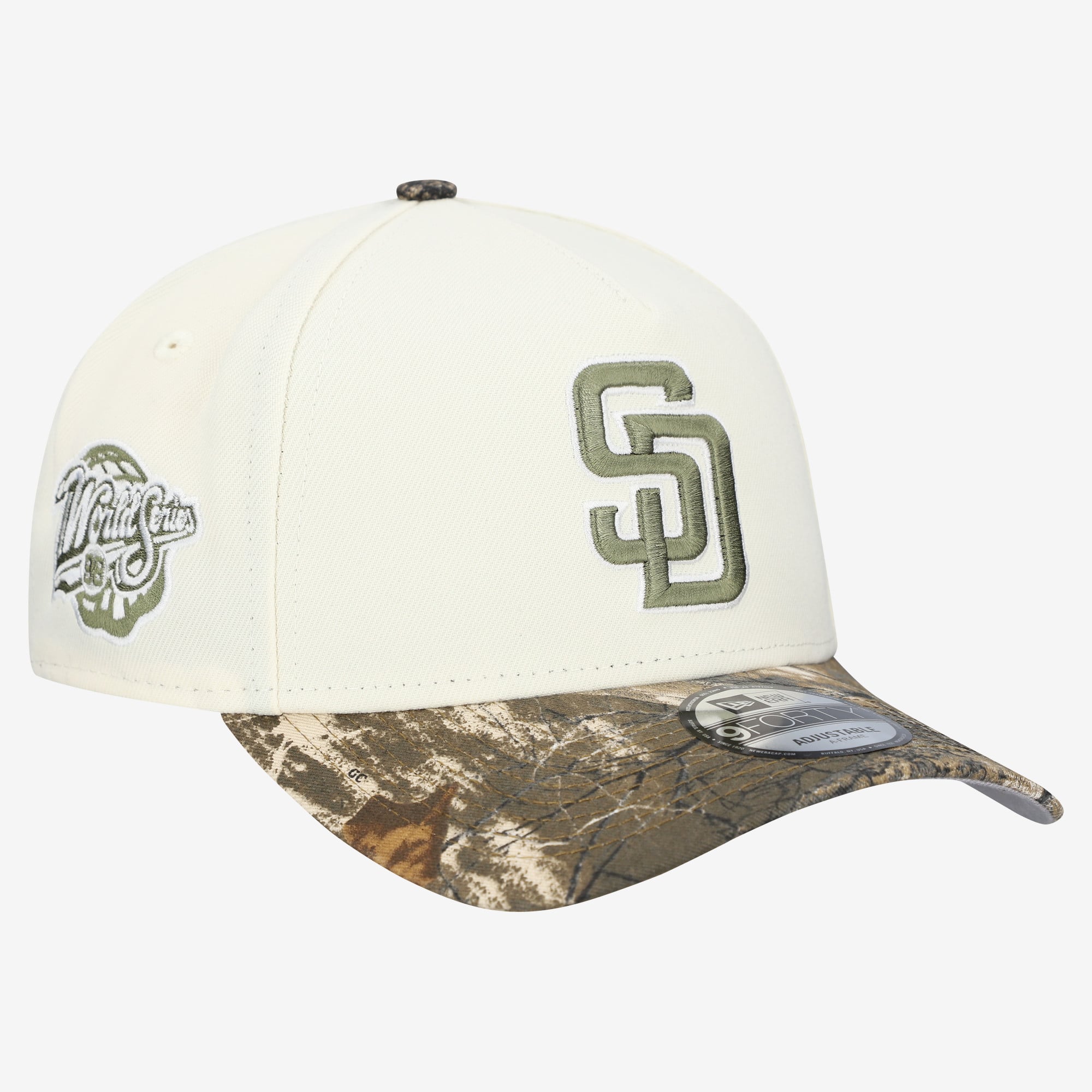 Men's New Era Cream/Realtree Camo San Diego Padres 9FORTY A-Frame Adjustable Hat