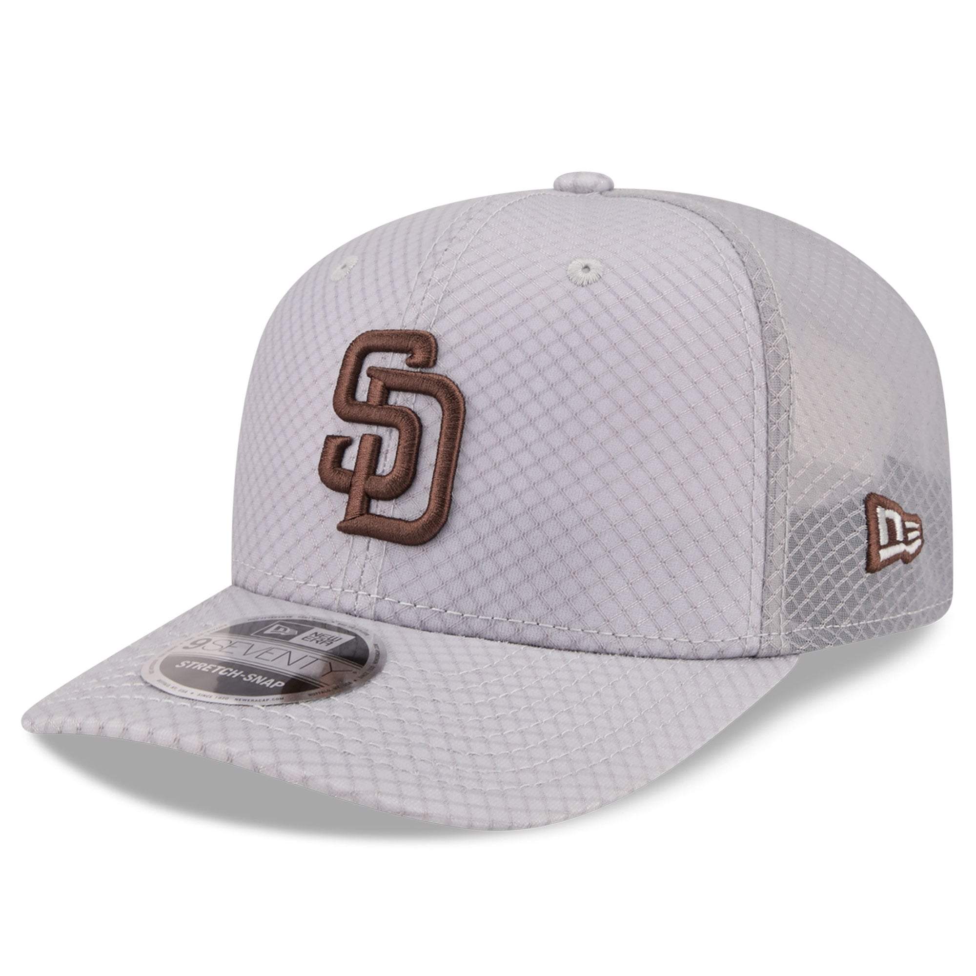 Casquette trucker ajustable New Era grise San Diego Padres 9SEVENTY pour homme