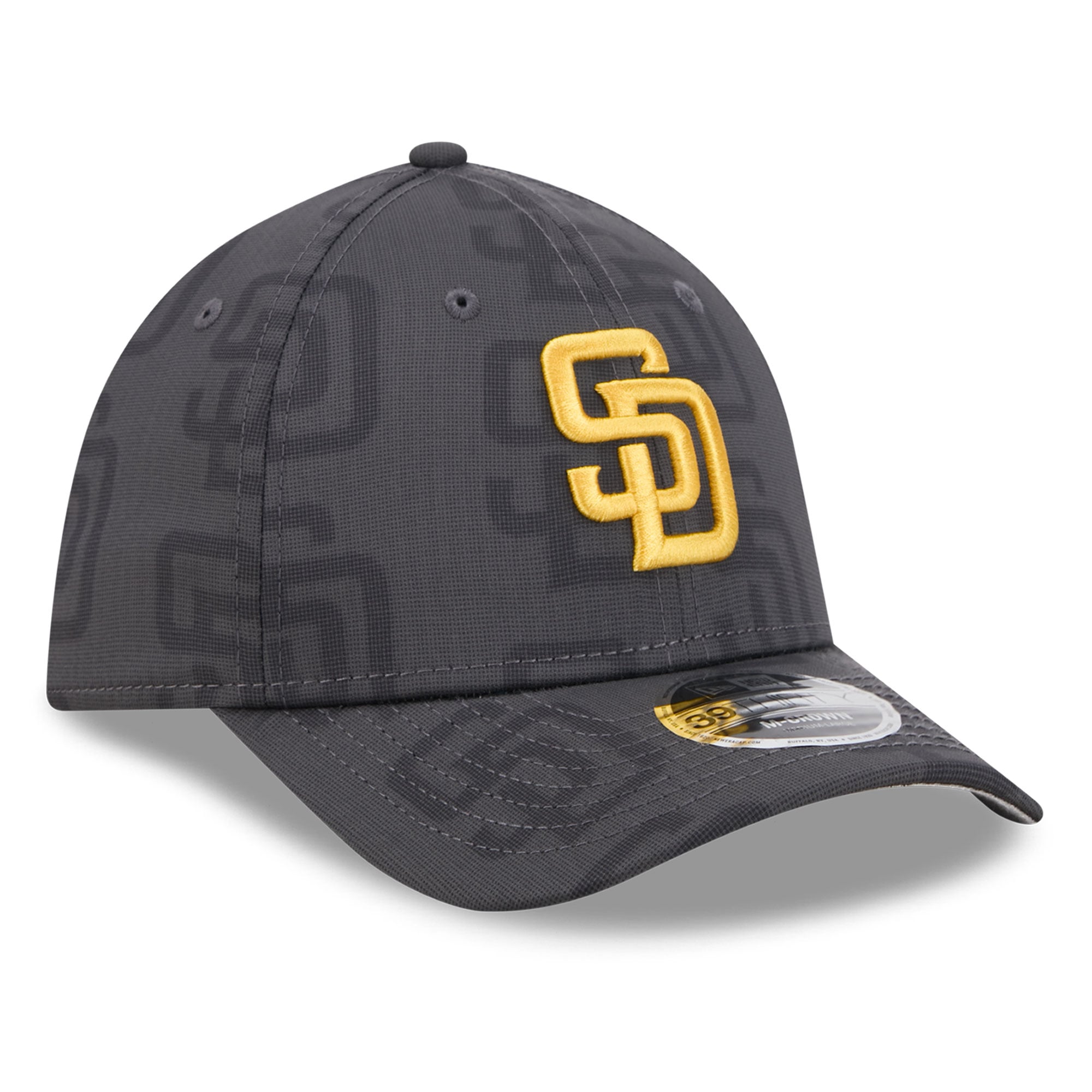 Men's New Era Gray San Diego Padres Halftone 39THIRTY Flex Hat