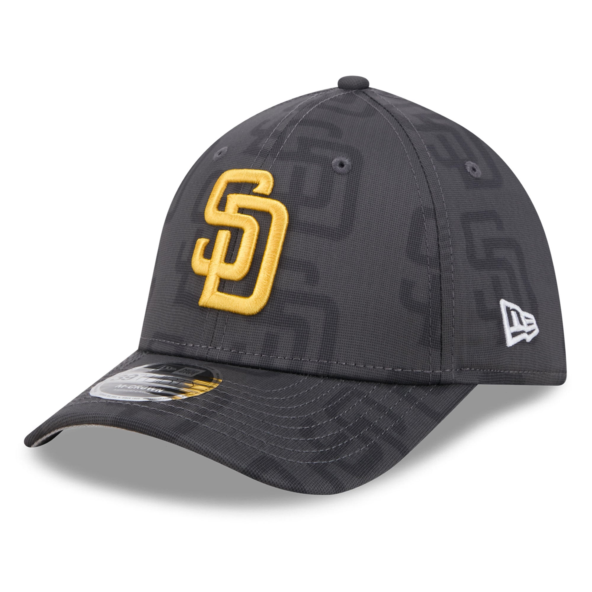 Men's New Era Gray San Diego Padres Halftone 39THIRTY Flex Hat