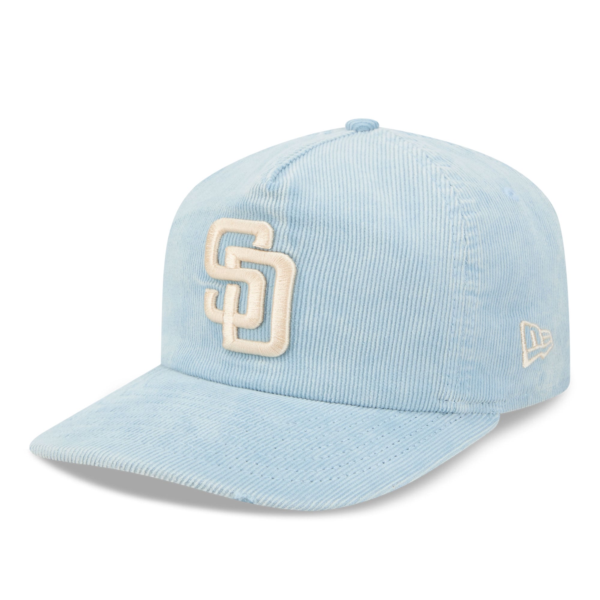 Casquette ajustable New Era 19TWENTY bleu clair en velours côtelé San Diego Padres pour homme