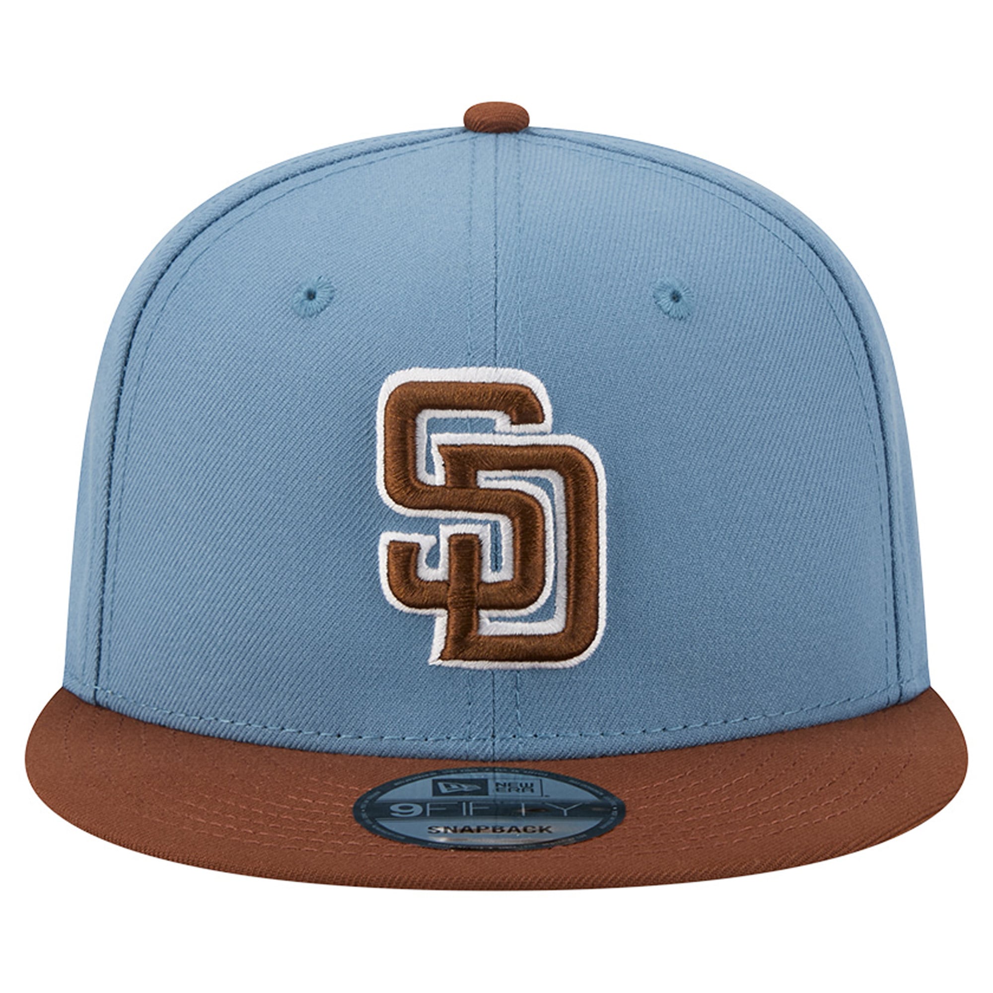 Casquette snapback New Era 9FIFTY pour homme, bleu clair/marron, San Diego Padres Color Pack