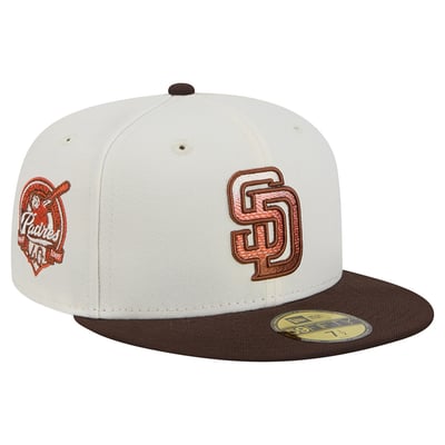 San Diego Padres New Era Pumpkin Spice 59FIFTY Fitted Hat - Natural/Brown