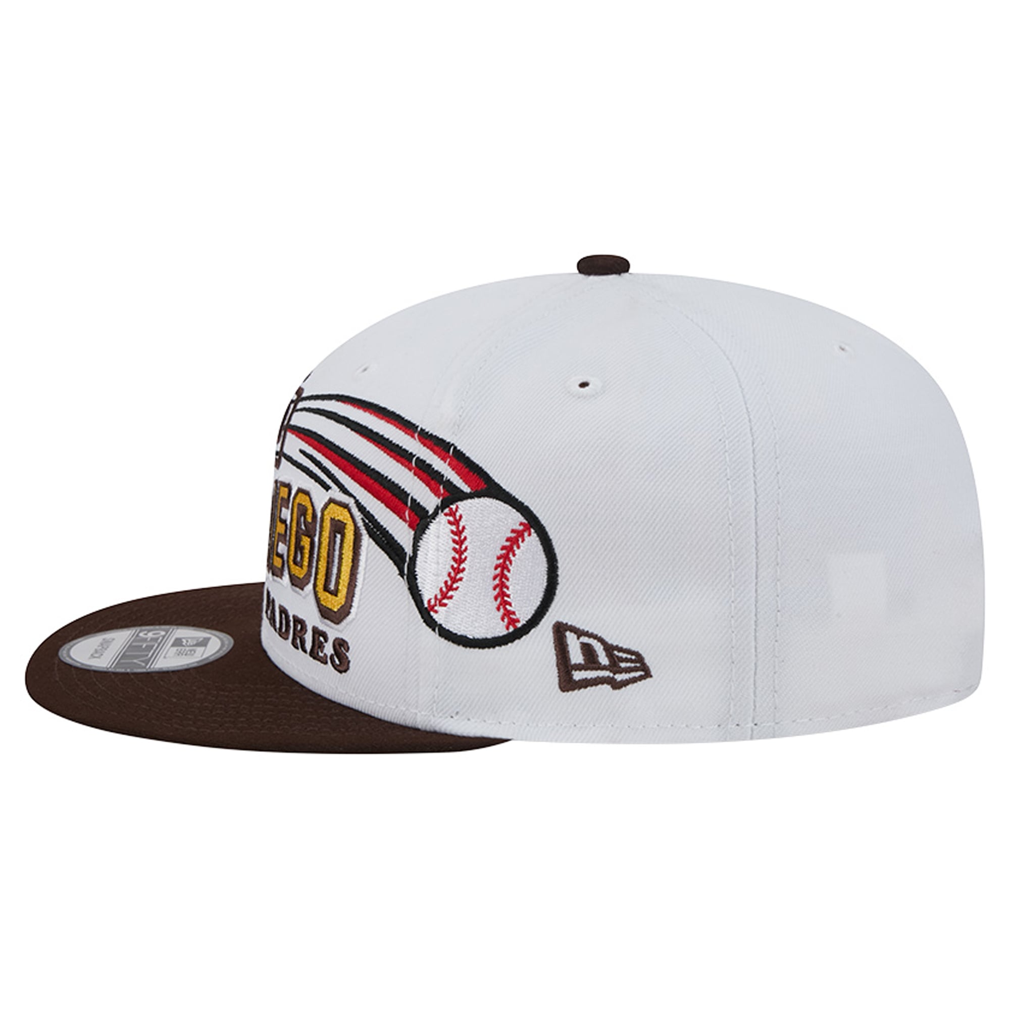 Casquette snapback New Era blanche San Diego Padres Retro Sweep 9FIFTY pour homme