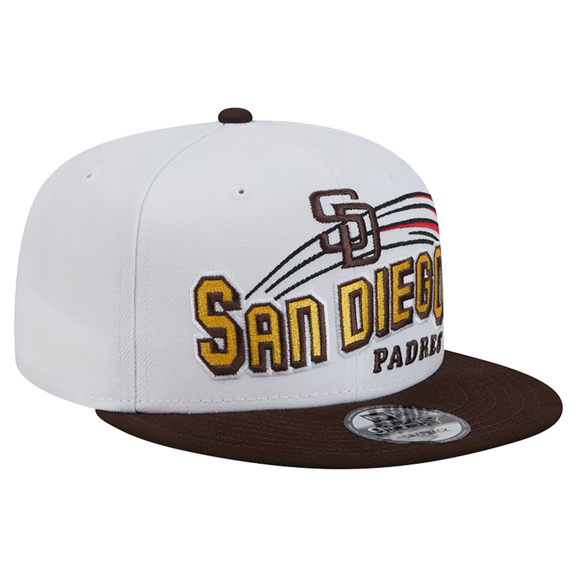 Casquette snapback New Era blanche San Diego Padres Retro Sweep 9FIFTY pour homme