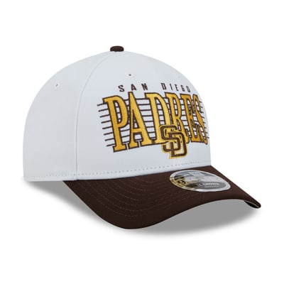 San Diego Padres New Era Loyal 9FORTY M-Crown Adjustable Hat - White/Dark Brown