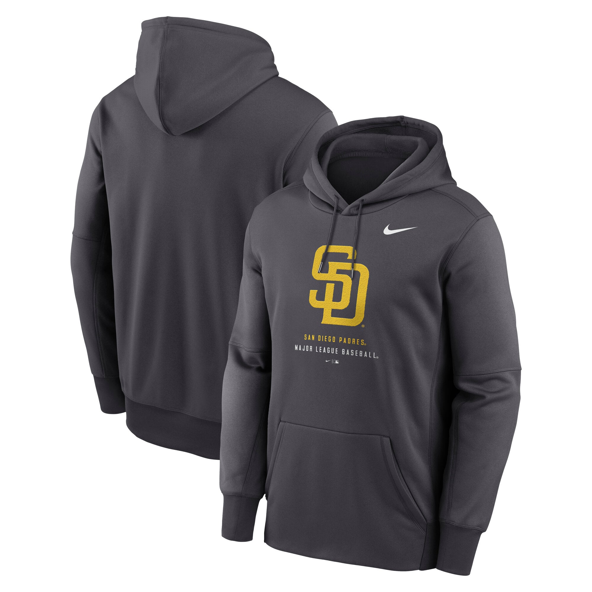 Sweat à capuche Nike Therma-FIT anthracite San Diego Padres pour homme