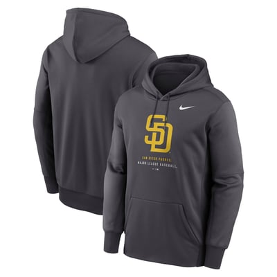 San Diego Padres Nike Therma-FIT Hoodie - Anthracite
