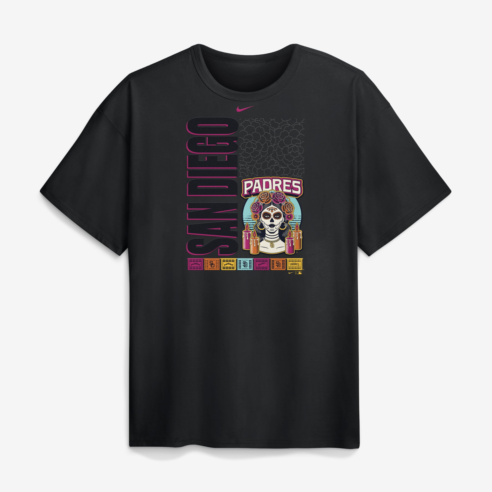 T-shirt Nike City Connect Max90 Heavyweight noir pour homme, San Diego Padres