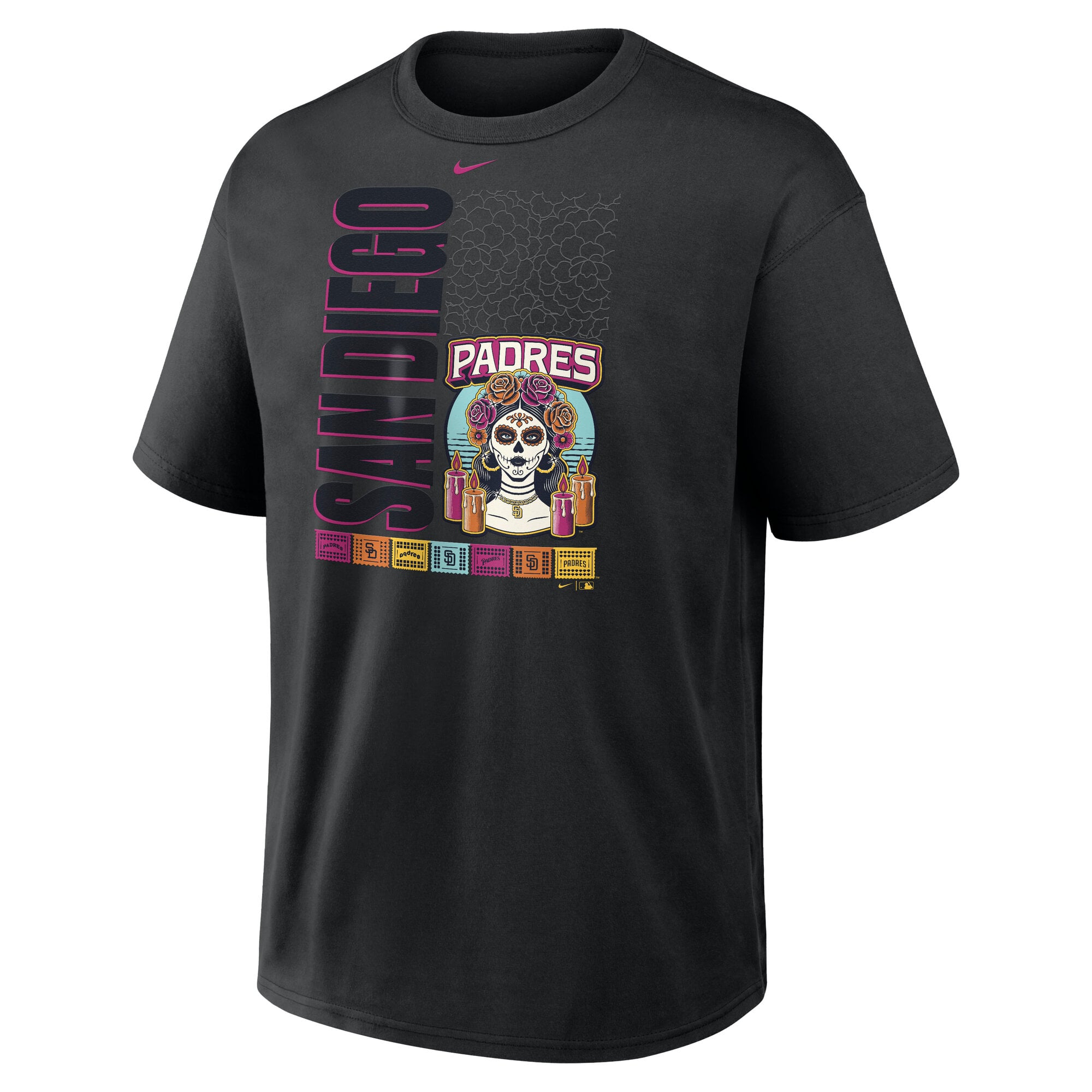 T-shirt Nike City Connect Max90 Heavyweight noir pour homme, San Diego Padres