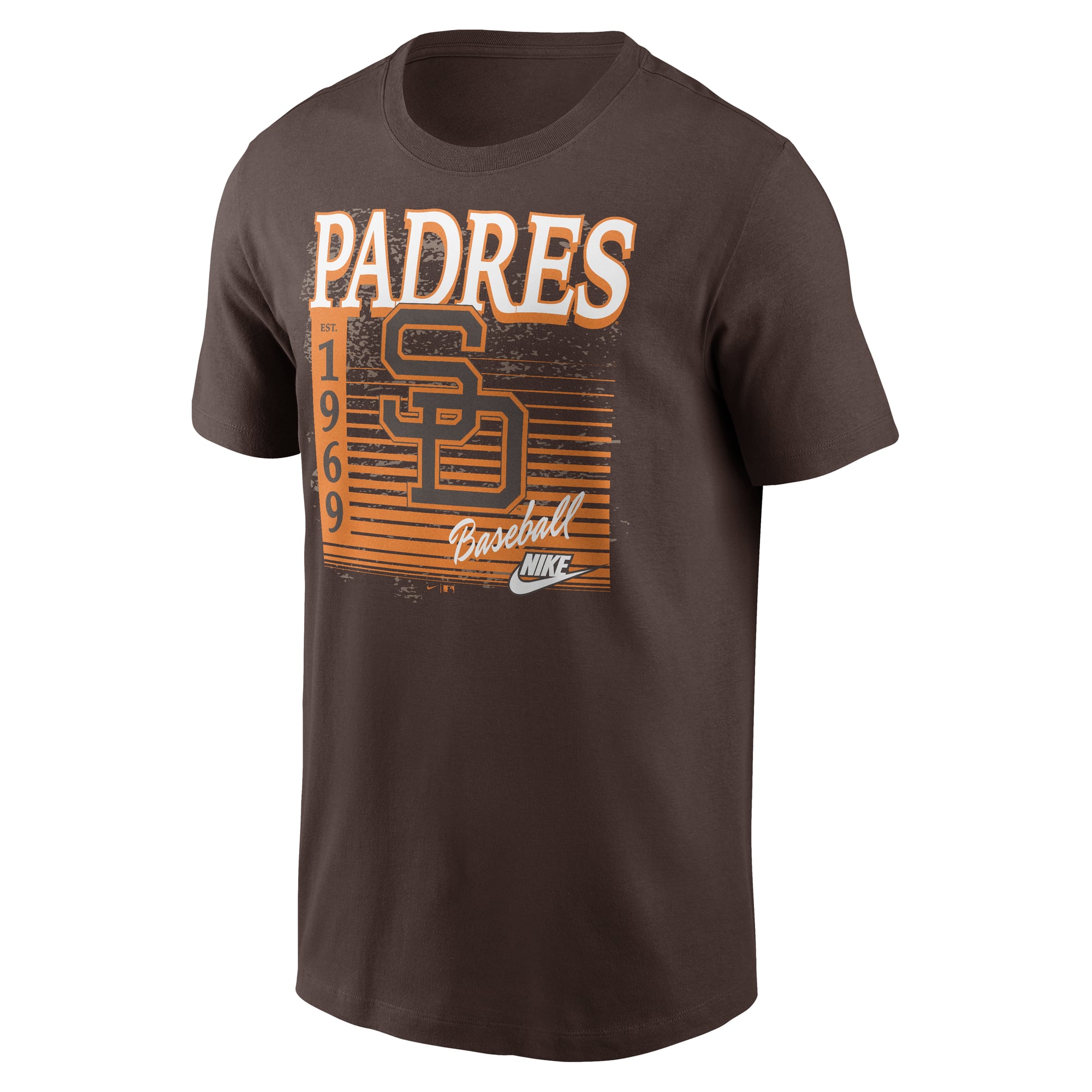 Men's Nike Brown San Diego Padres Cooperstown Logo T-Shirt