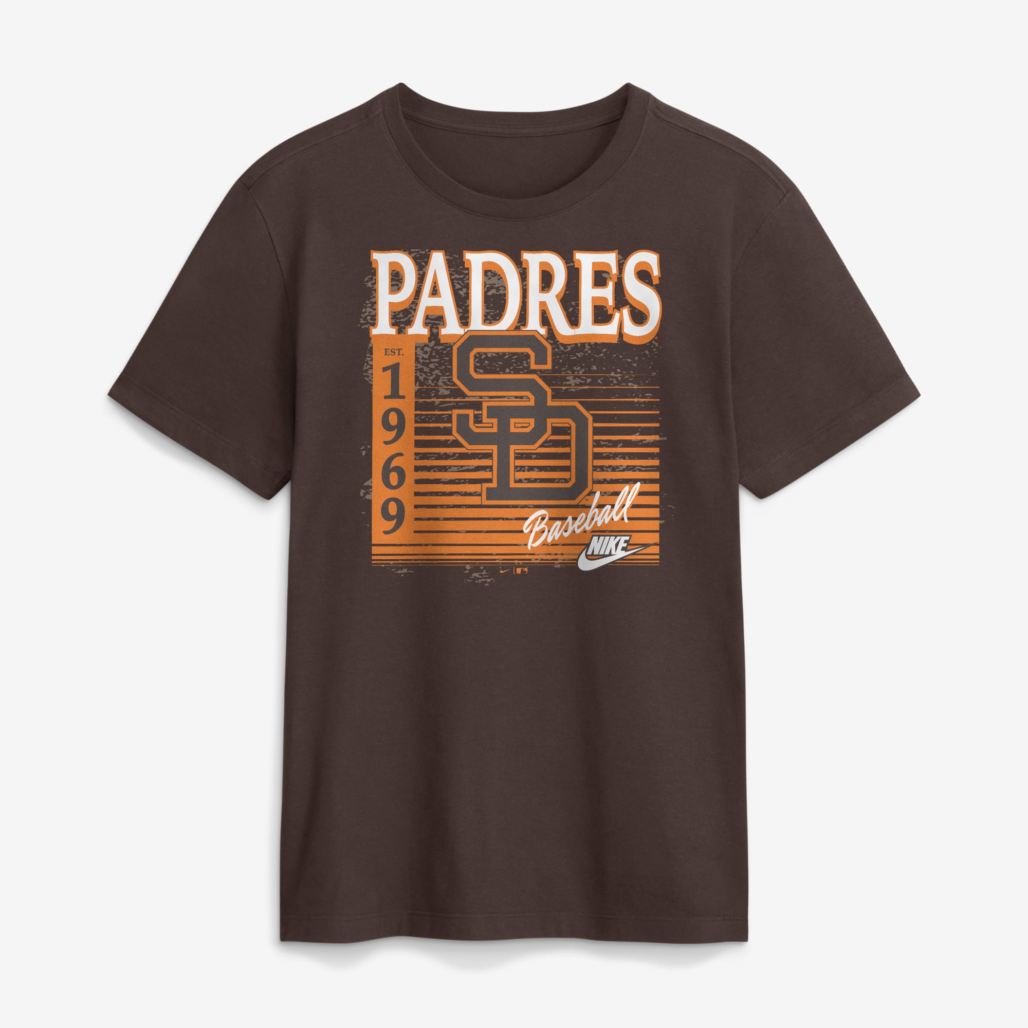 Men's Nike Brown San Diego Padres Cooperstown Logo T-Shirt