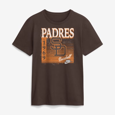 San Diego Padres Nike Cooperstown Logo T-Shirt - Brown