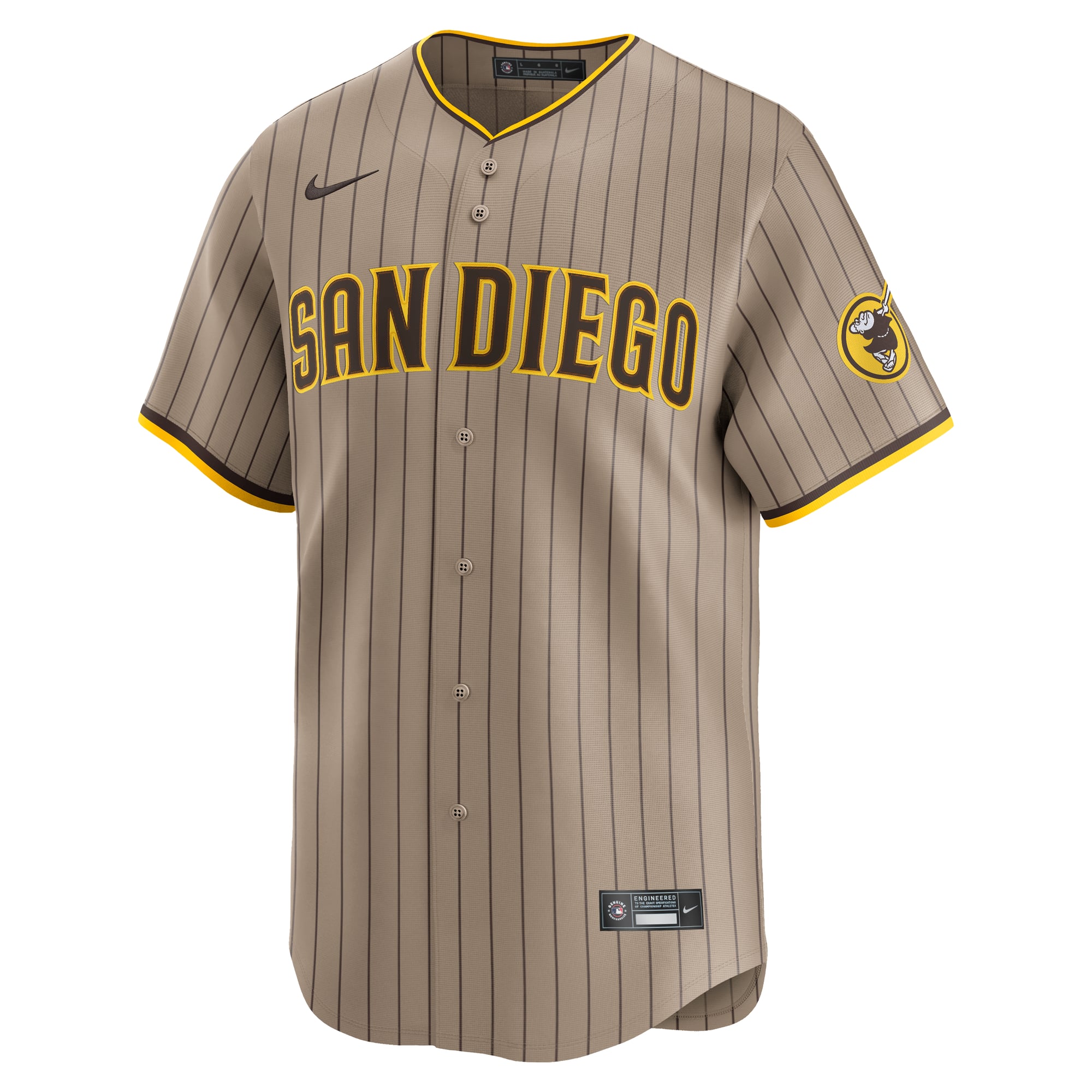 Men's Nike Khaki San Diego Padres Alternate Limited Jersey