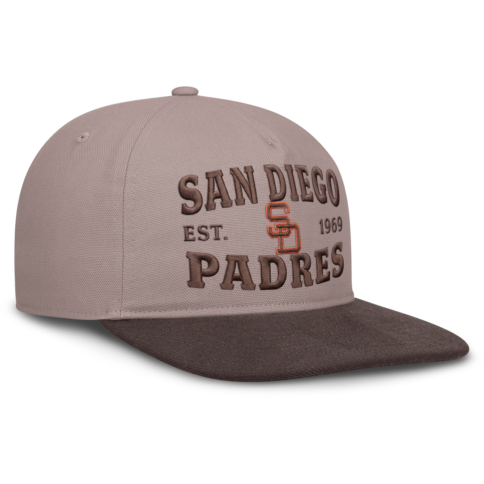 Casquette ajustable Nike marron clair/marron San Diego Padres Cooperstown Pro 5 panneaux pour homme