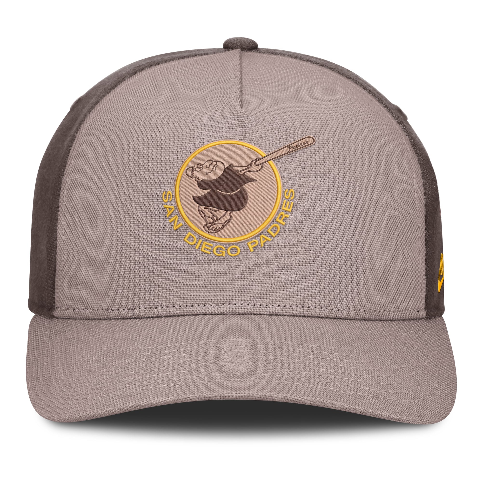 Casquette ajustable Nike marron clair/marron San Diego Padres Cooperstown Rise A-Frame pour homme
