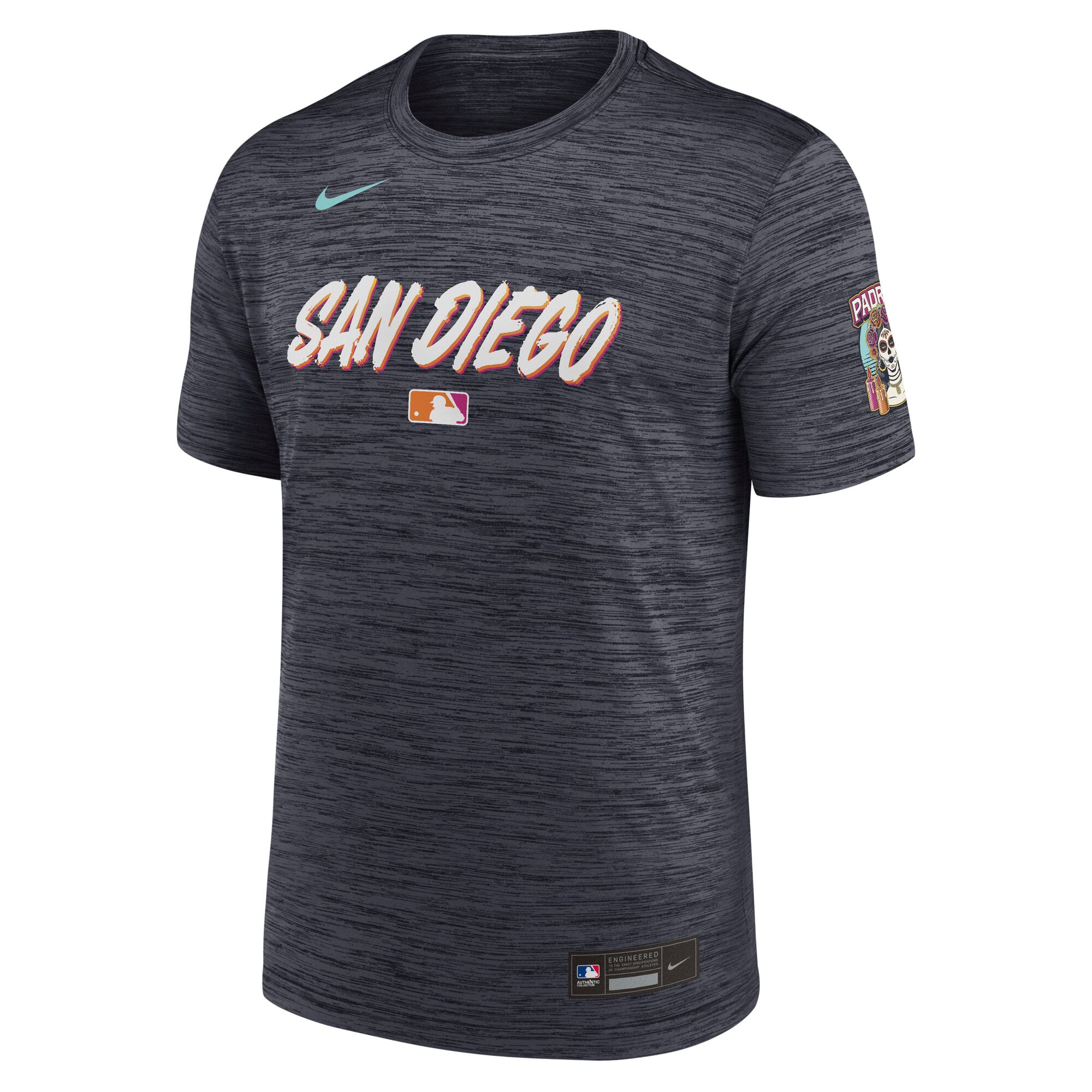 T-shirt Nike Obsidian San Diego Padres Authentic Collection 2026 City Connect Velocity Dri-FIT pour homme