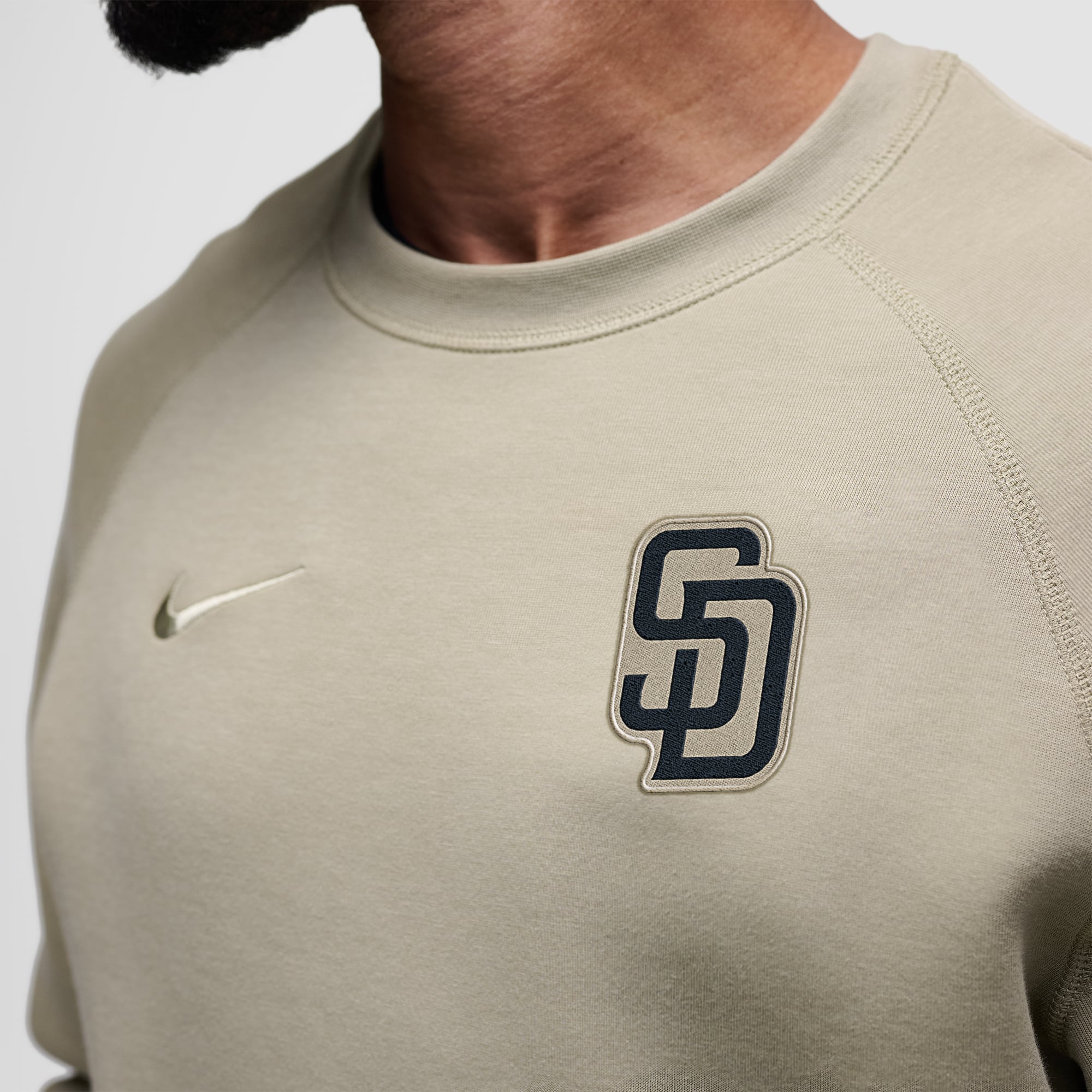 Men's Nike Olive San Diego Padres Tech Fleece Raglan Sweatshirt