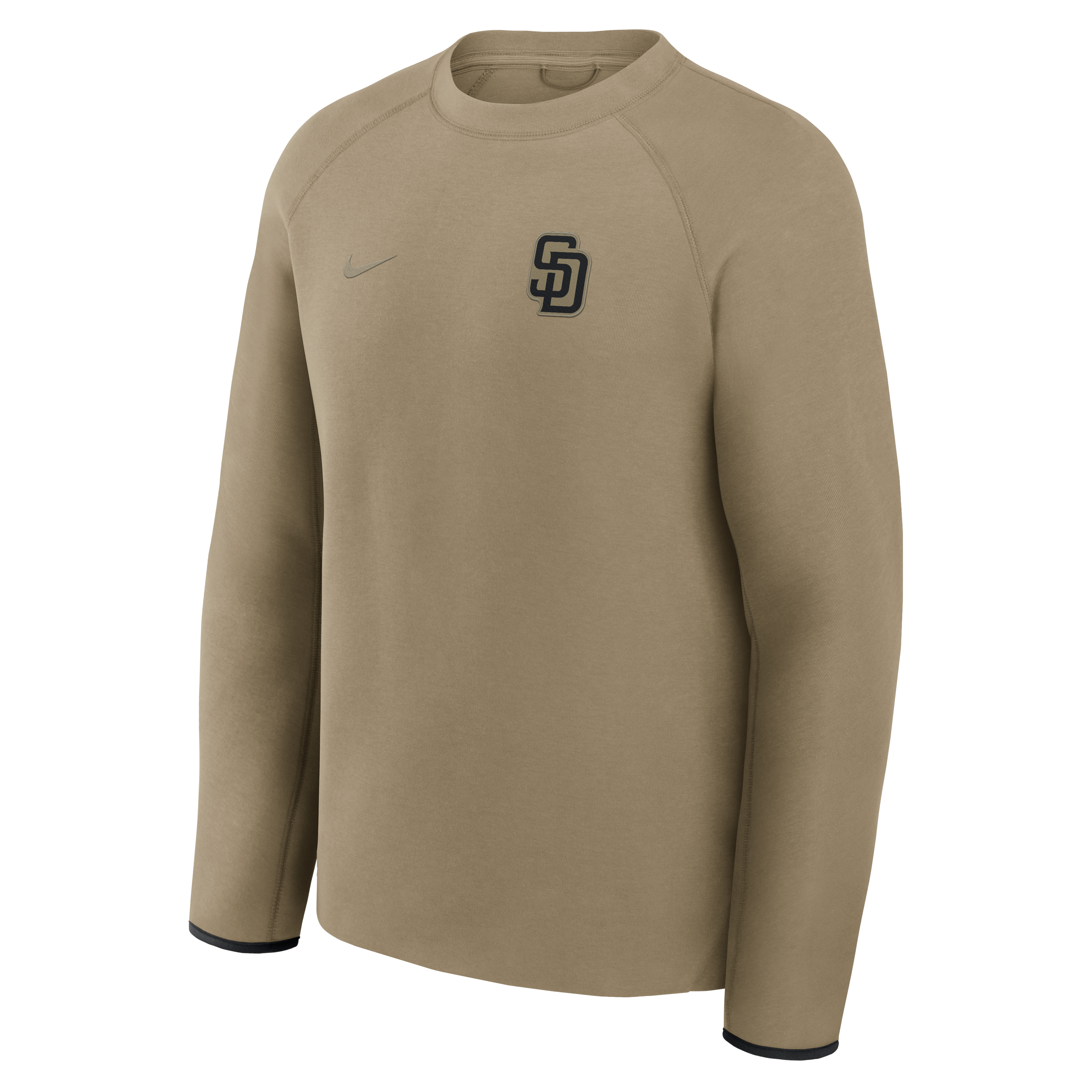 Sweat-shirt Nike Tech Fleece Raglan olive des San Diego Padres pour homme