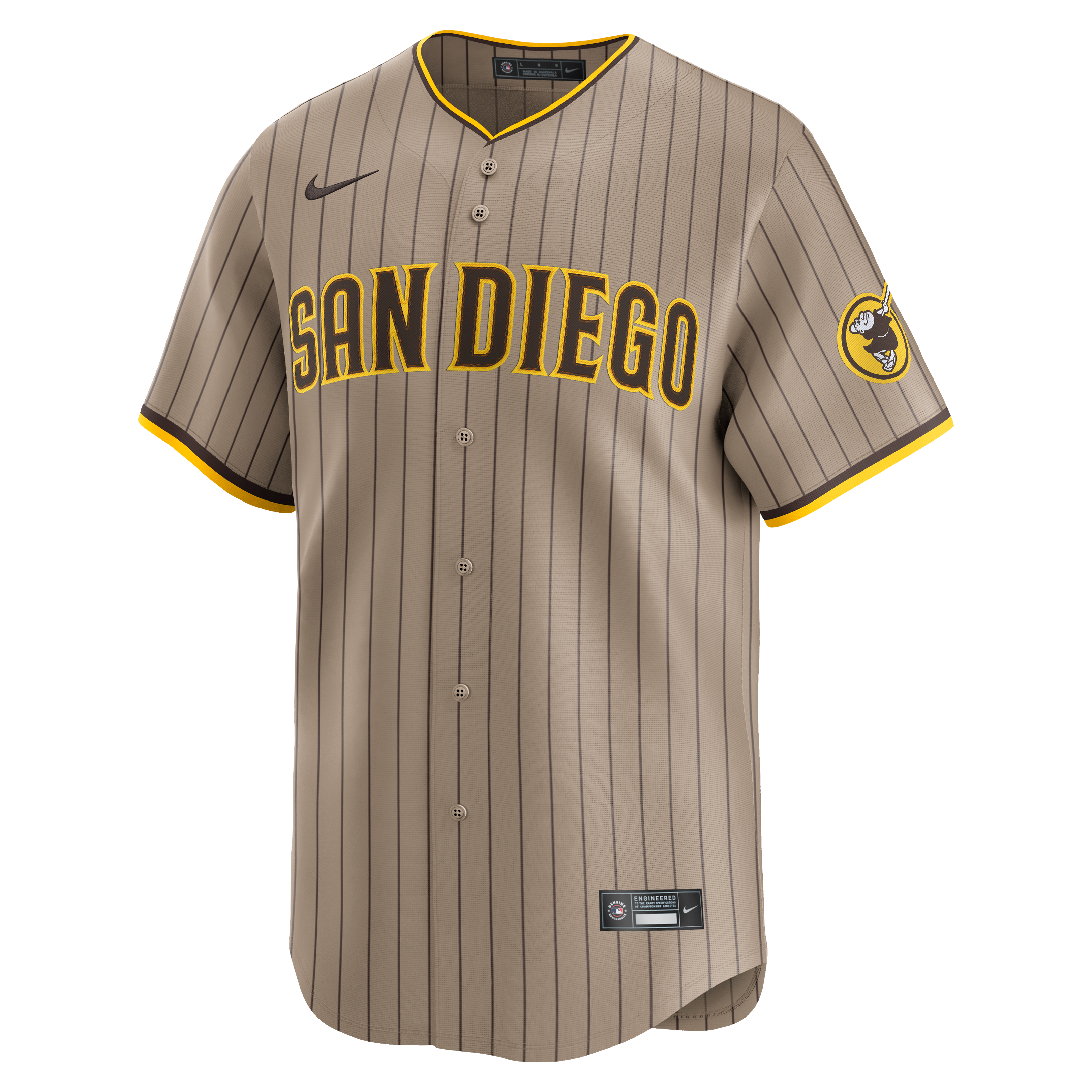 Men's Nike Sand San Diego Padres Alternate Limited Jersey