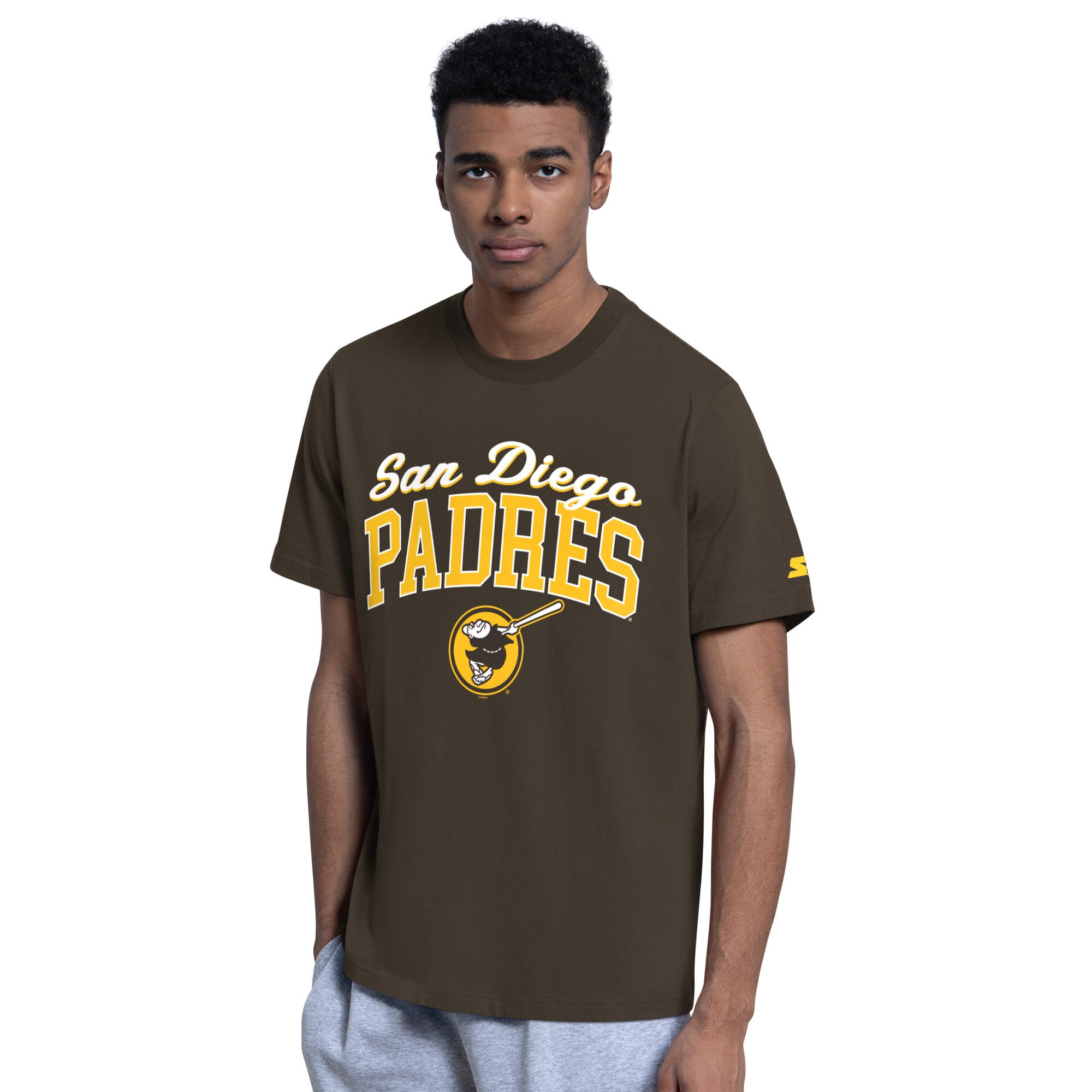 Ensemble sweat à capuche et t-shirt marron Starter avec logo des Padres de San Diego (homme)