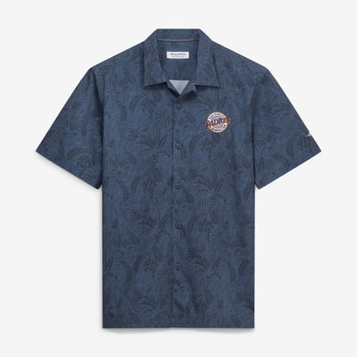 San Diego Padres Tommy Bahama Saltwater Fronds IslandZone Button-Up Shirt - Navy