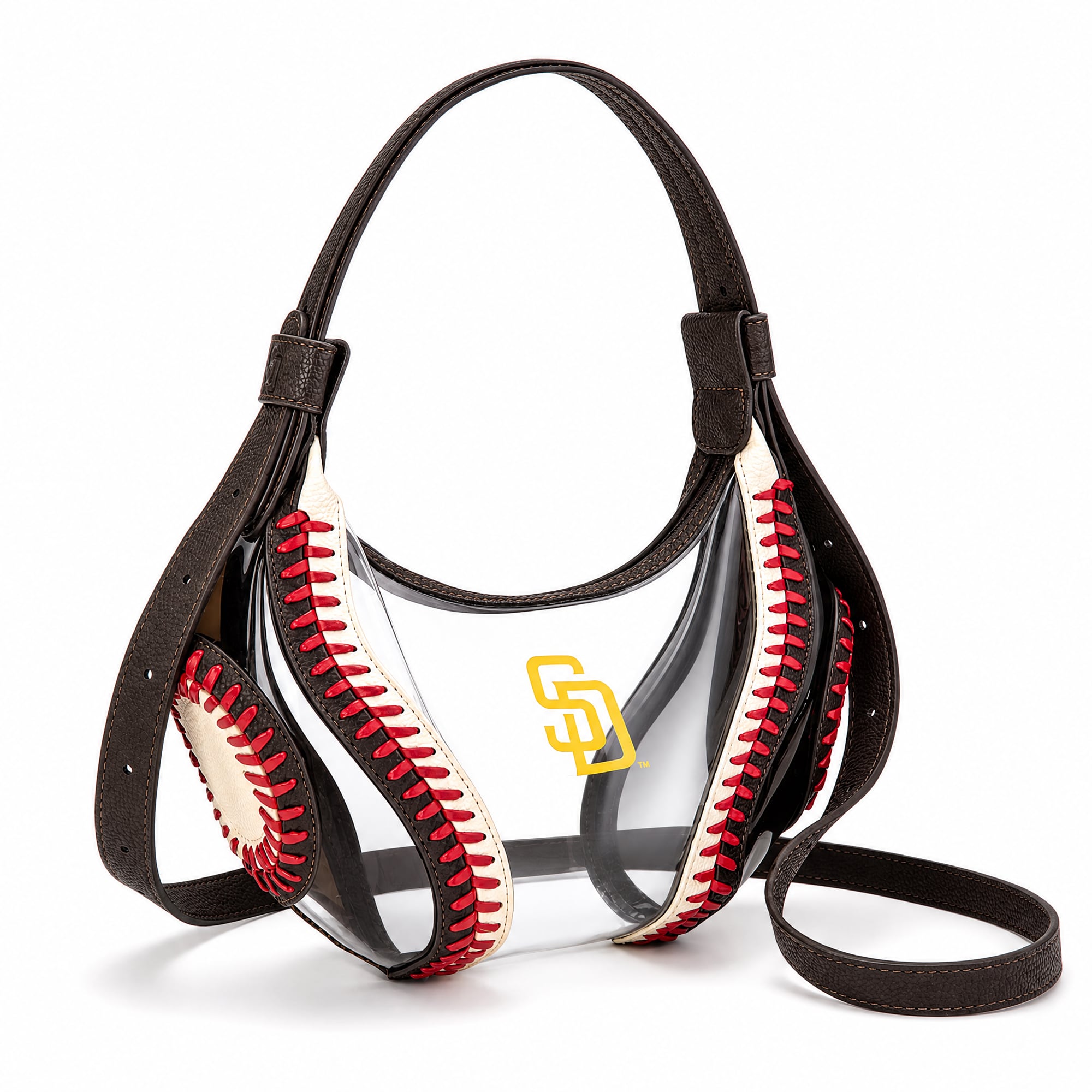 Montana West San Diego Padres Clear Slouchy Shoulder Bag