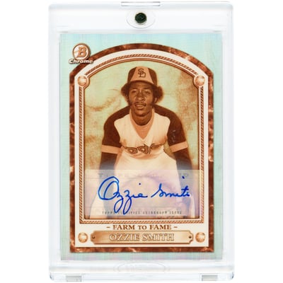 Ozzie Smith San Diego Padres Autographed 2020 Bowman Farm To Fame #FTF-OS Card