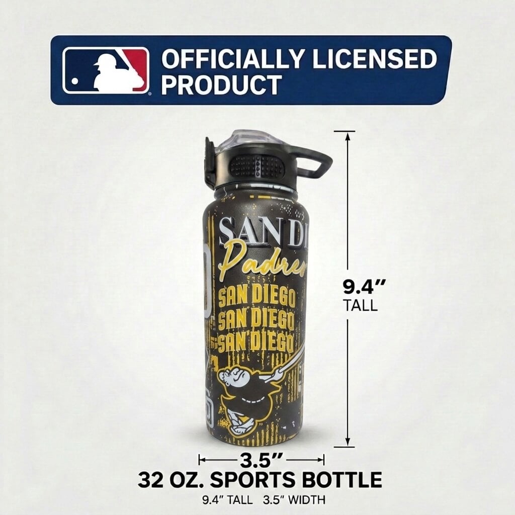 Pegasus San Diego Padres 32oz. Home Field Mashup Stainless Steel ProPress Water Bottle