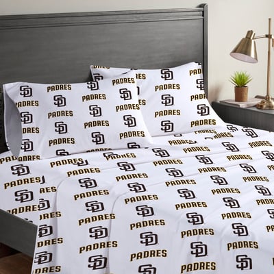  San Diego Padres Pegasus Four-Piece Queen Sheet Set