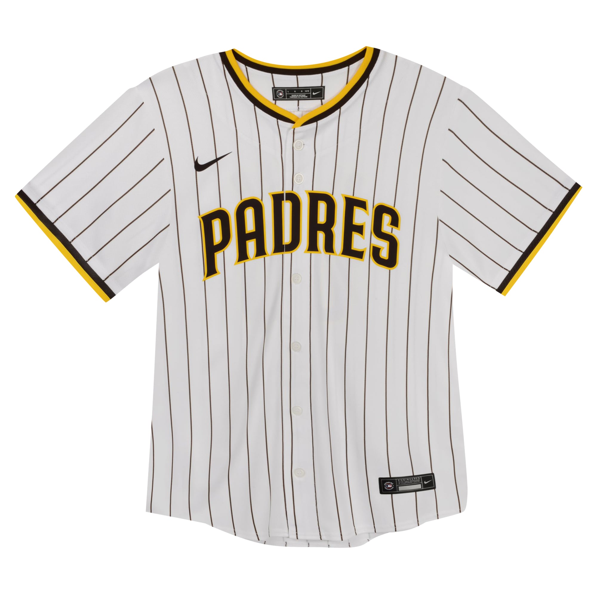 Maillot de match Nike Manny Machado des San Diego Padres, blanc, pour tout-petit