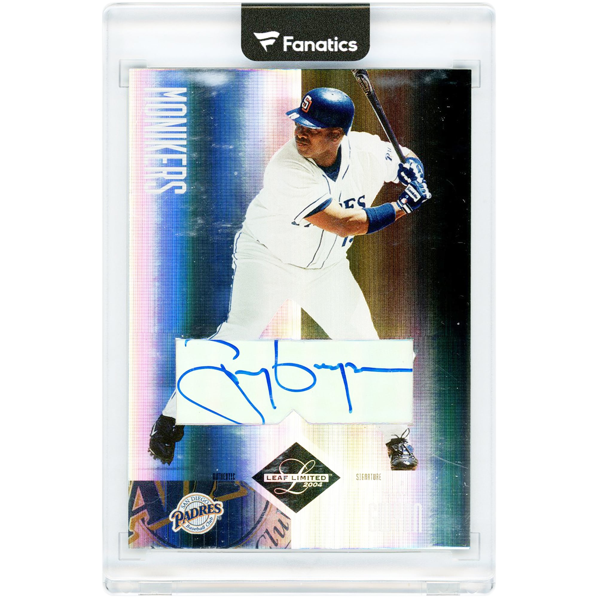 Carte autographiée de Tony Gwynn (Padres de San Diego), édition limitée Leaf Monikers 2004, n° 226, n° 7/50
