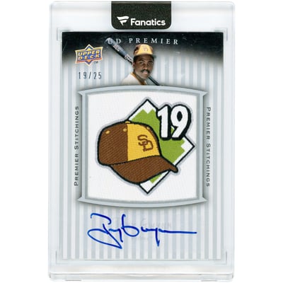 Tony Gwynn San Diego Padres Autographed 2008 Upper Deck Premier Stitching Autographs Jersey Match #PSTI-GW #19/25 Card