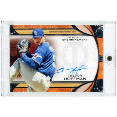Trevor Hoffman San Diego Padres Autographed 2019 Topps Tribute Tribute to Enshrinement Orange #HOF-TH #7/25 Card