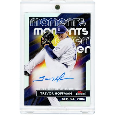 Trevor Hoffman San Diego Padres Autographed 2023 Topps Finest Moments Refractor #FMA-TH Card