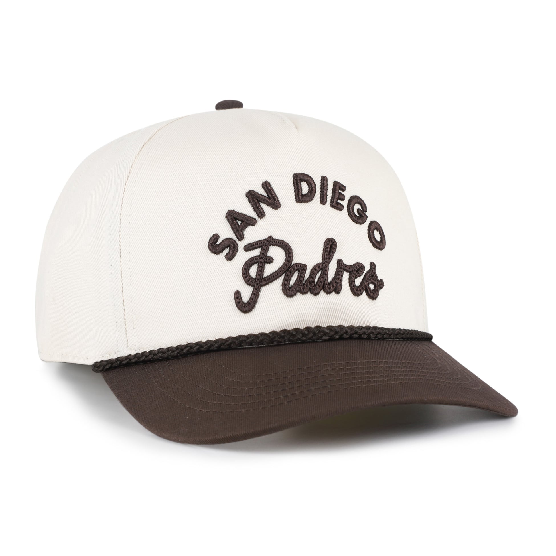Unisex '47 Natural/Brown San Diego Padres Rope Script Hitch Adjustable Hat