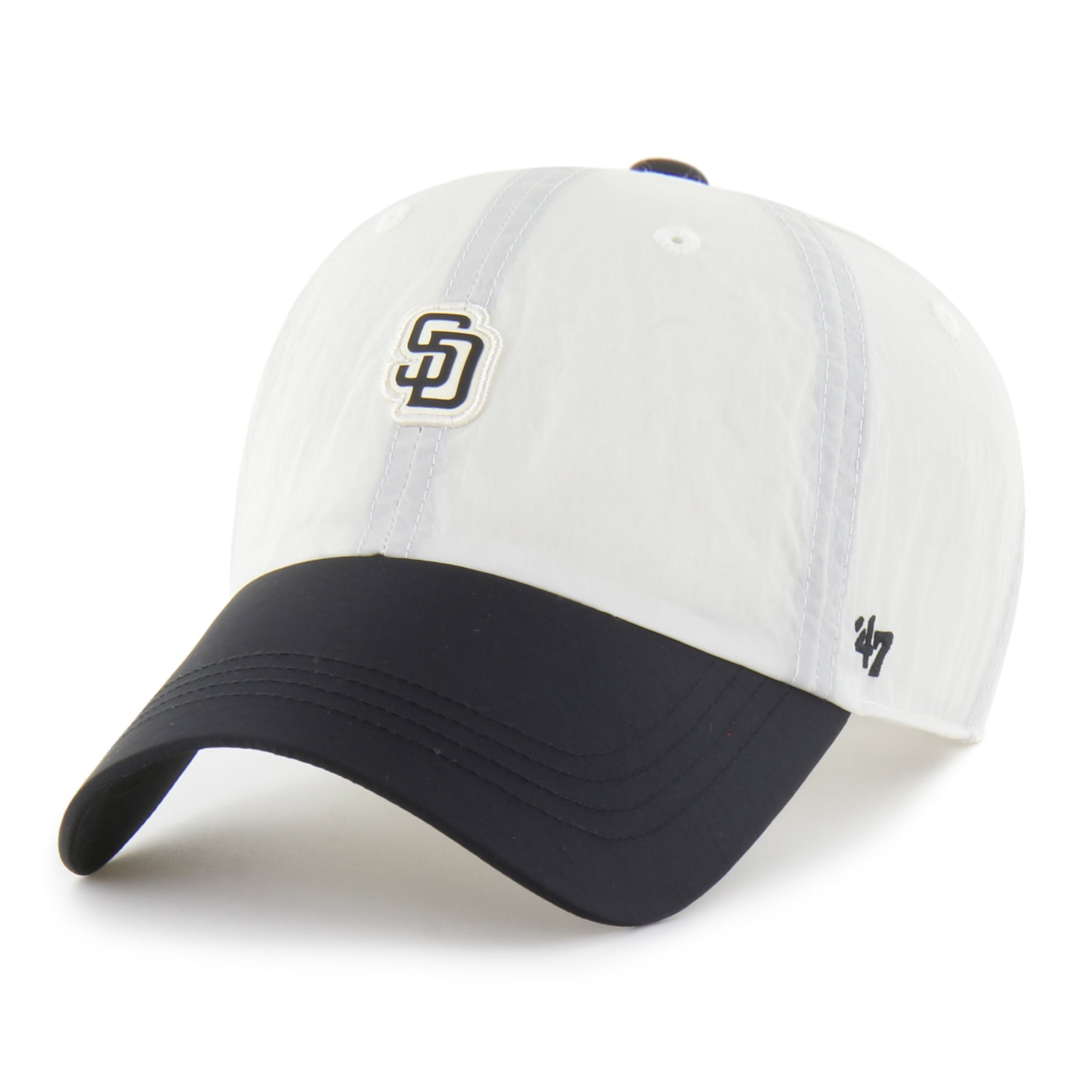 Casquette unisexe ajustable '47 blanche/noire San Diego Padres Modernia Clean Up