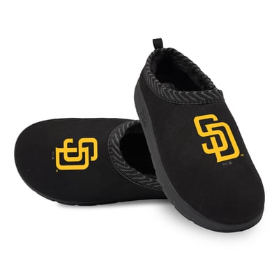 San Diego Padres ISlide Unisex Primary Logo Mission Slippers - Black
