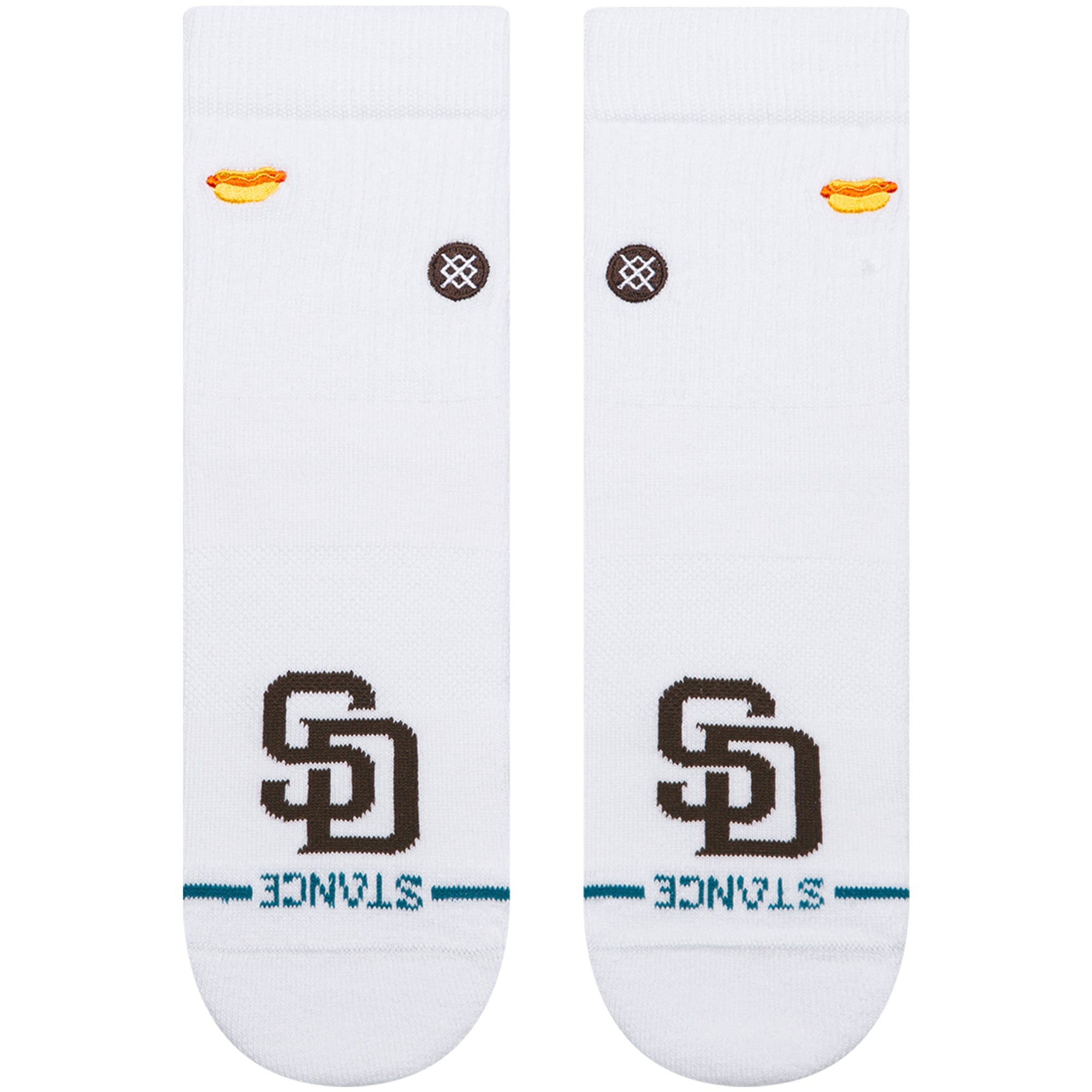 Unisex Stance White San Diego Padres Hot Dog Quarter Socks