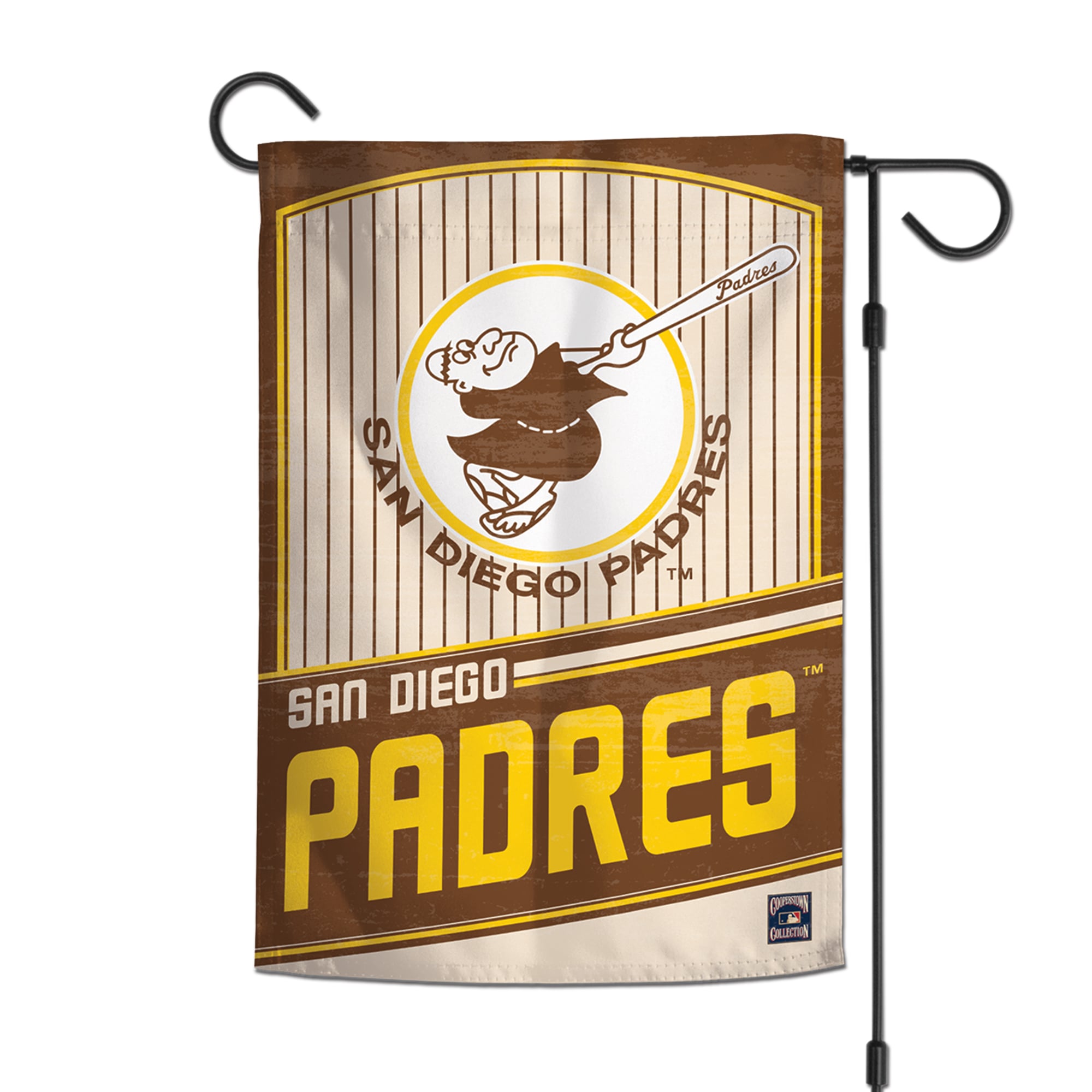 Drapeau de jardin double face WinCraft San Diego Padres, collection Cooperstown, 30,5 x 45,7 cm