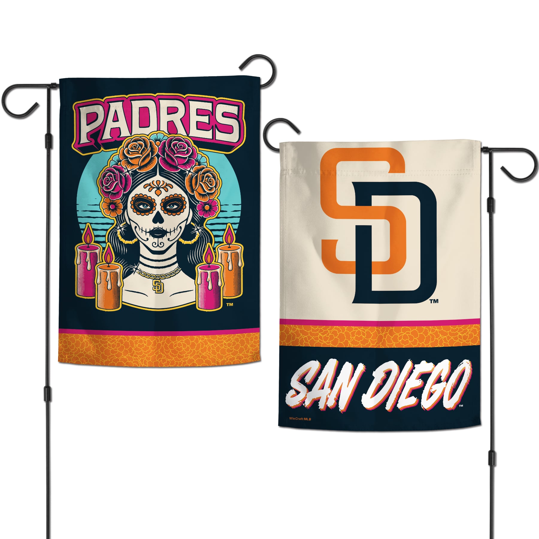 Drapeau de jardin double face WinCraft San Diego Padres 2026 City Connect 12" x 18"