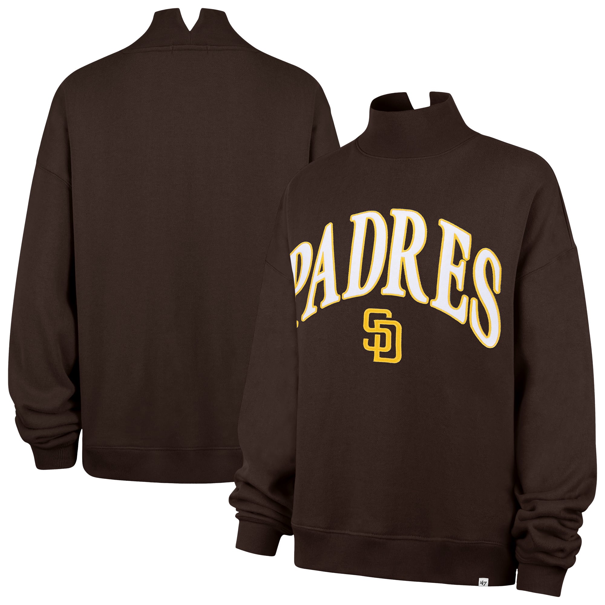 Sweat-shirt à col montant surdimensionné Vantage marron '47 pour femme des Padres de San Diego