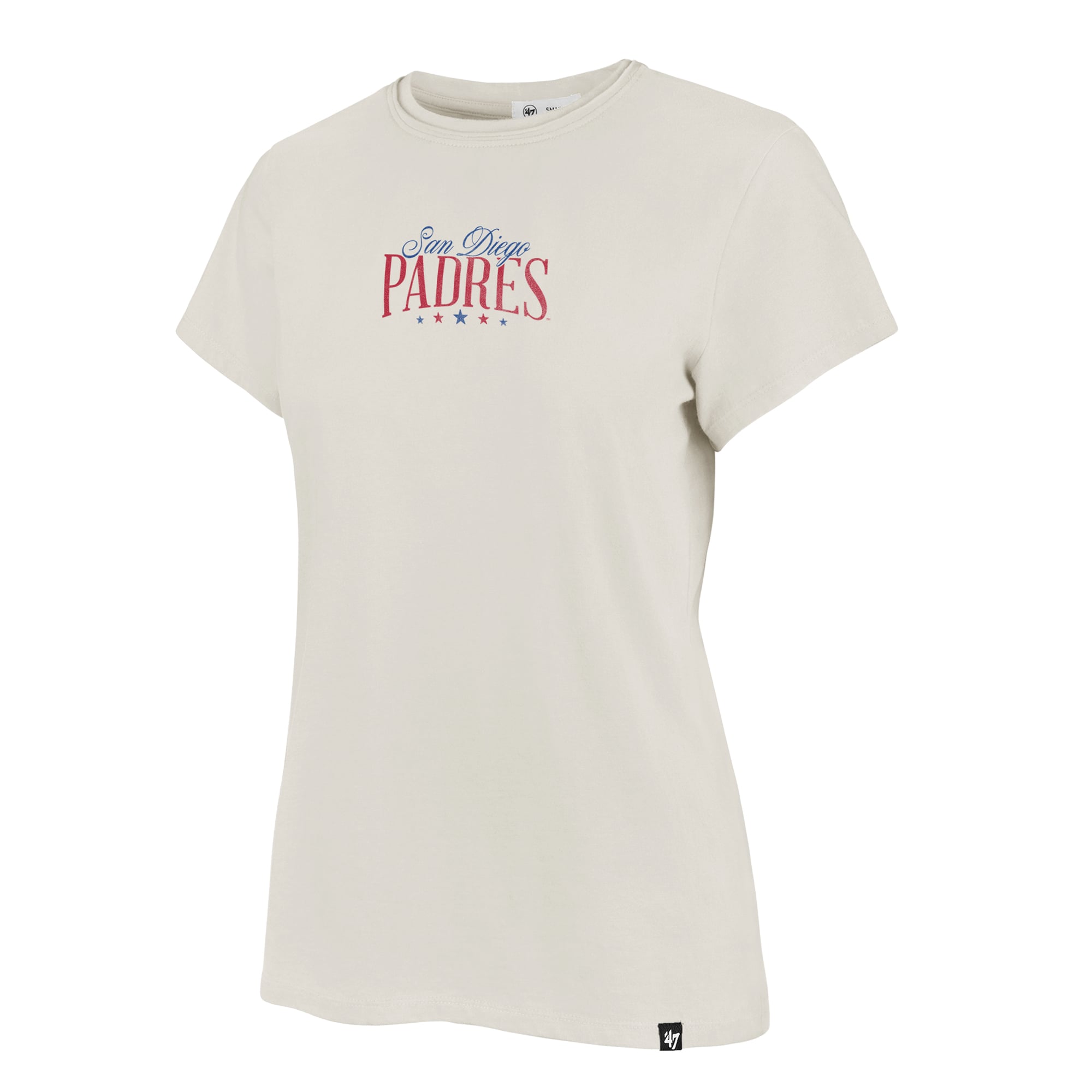 Women's '47 Cream San Diego Padres Bow Burst Frankie T-Shirt