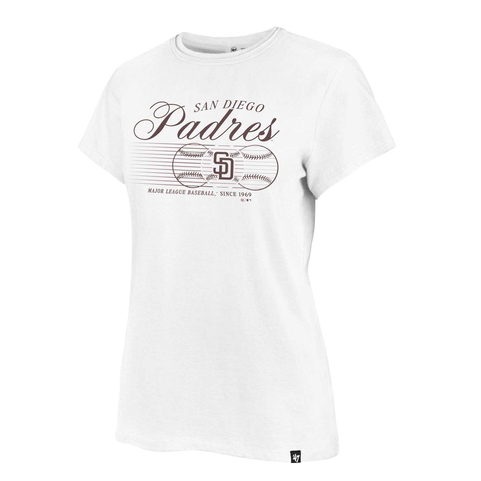 T-shirt Frankie Speed ​​Throw blanc '47 pour femmes des Padres de San Diego