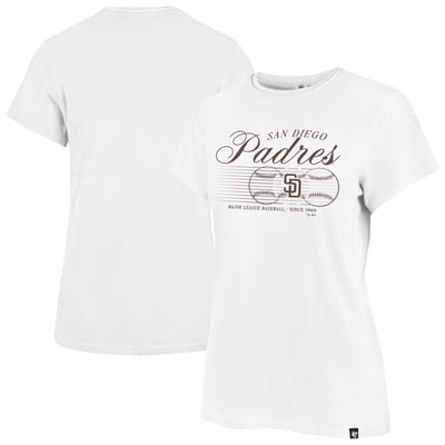 San Diego Padres '47 Women's Speed Throw Frankie T-Shirt - White