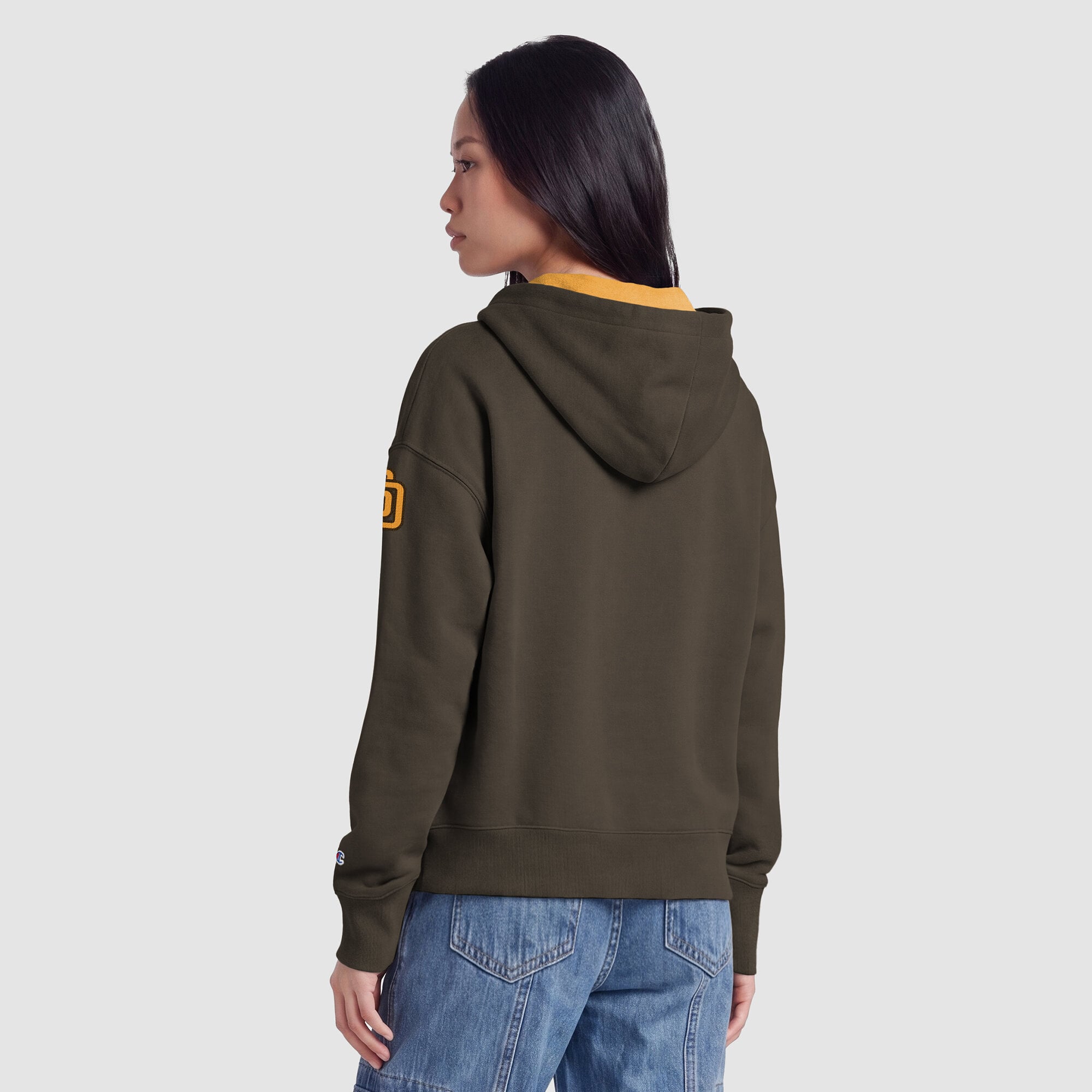 Sweat à capuche zippé en polaire marron Champion San Diego Padres pour femme