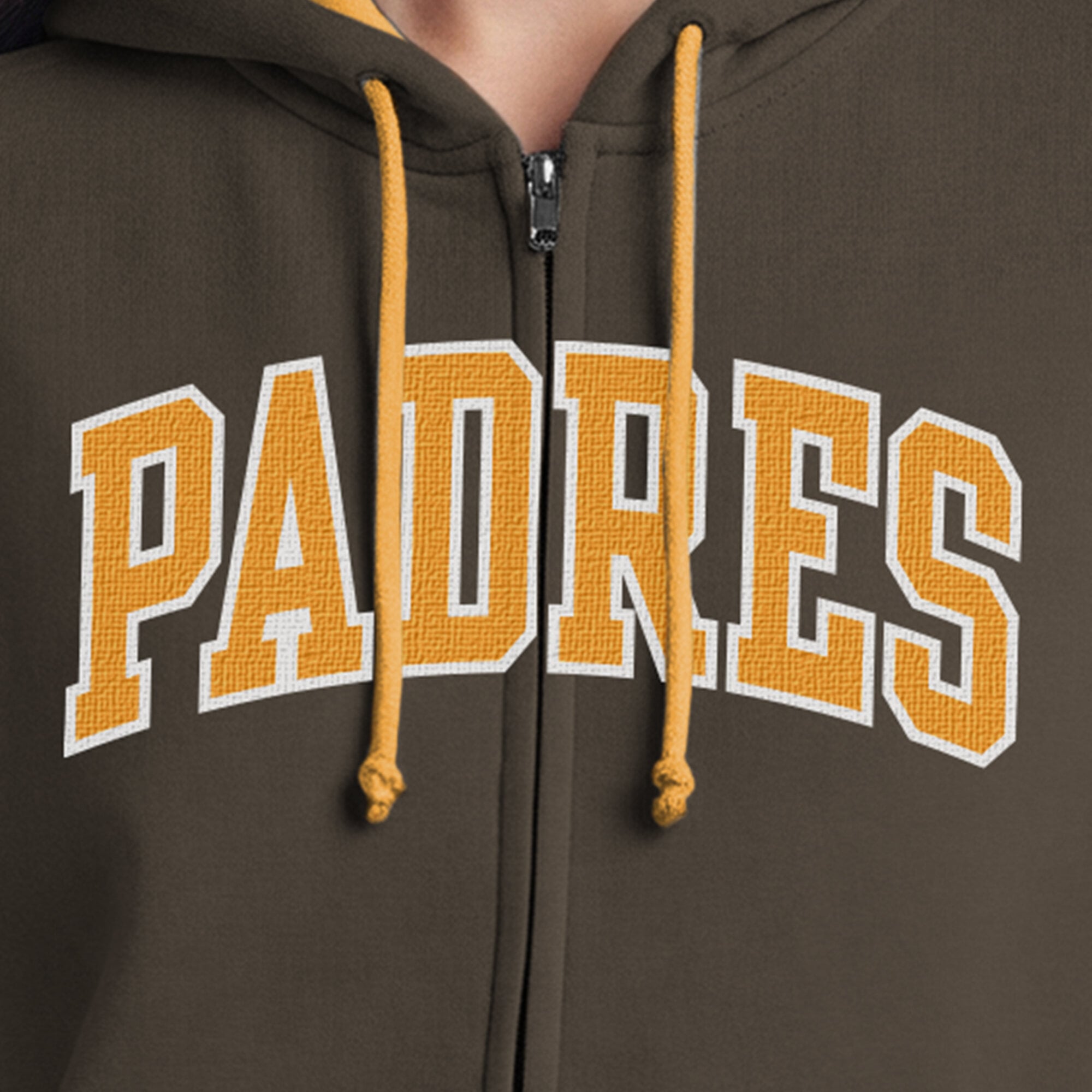 Sweat à capuche zippé en polaire marron Champion San Diego Padres pour femme